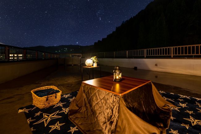終了 日本一の星空 をこたつから 野県阿智村に Winter Night Balcony オープン Retrip リトリップ