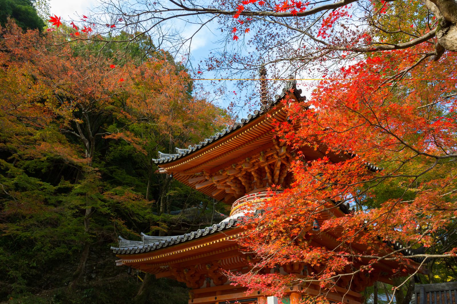 大阪ナンバーワン 牛滝山 大威徳寺 の紅葉が綺麗すぎる Retrip リトリップ