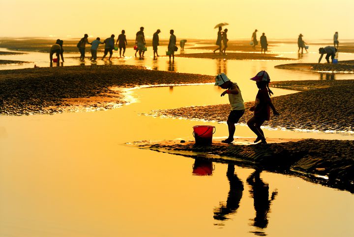 海と川に囲まれた南通は、豊かでバランスのよい環境にある街です。海の幸と川の幸の双方をふんだんに有する土地がら、海鮮料理がおいしいことでも知られます。なかでも黄海の河口近くの砂浜で獲れるハマグリは有名で、季節によっては潮が引いたあとに打ち上げられたハマグリをとるため、まるでダンスを踊るようにして砂浜を歩く地元の人々の姿が見られることも。
