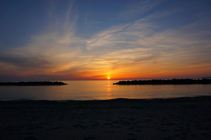絵画　油絵　瀬波温泉　夕景　ミニ美 ゆうなみの宿瀬波ビューホテル お食事・レストラン情報【JTB】＜村上