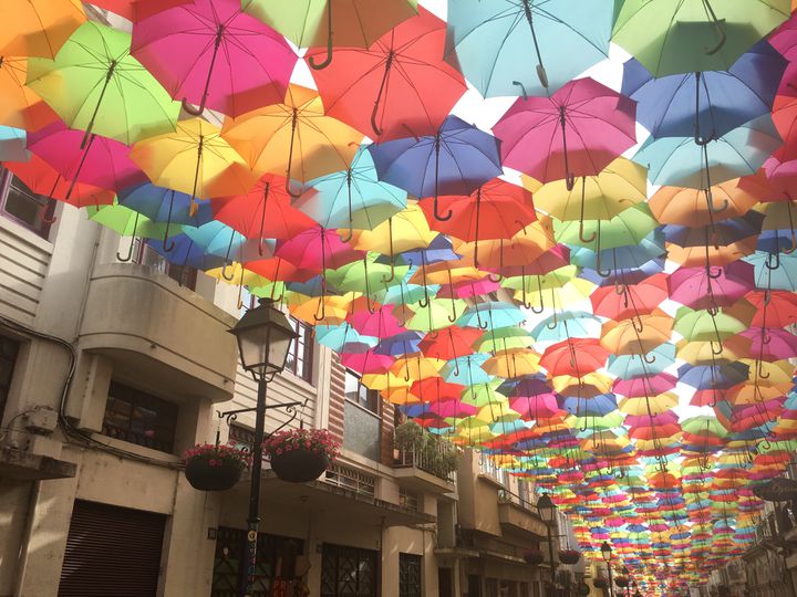 期間限定！カラフルな傘の絶景が見れる街「アゲダ」が美しすぎる | く